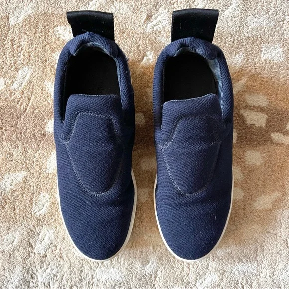 Céline Pull On Sneakers In Navy Jacquard Size 37